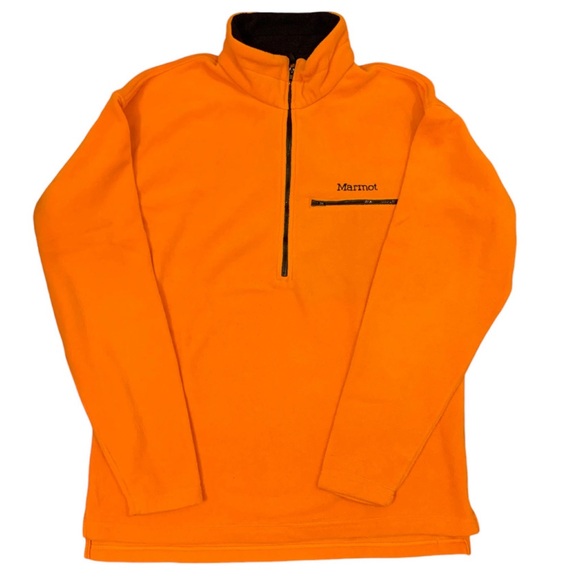 Marmot Men’s Fleece Half Zip Pullover Jacket Sunset Orange Size XL - Picture 1 of 7